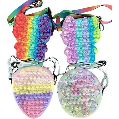 Large-Size Fingertip Toys Fidget Backpack Toys Mini Stress Reliever New Bag Hot Adult Children Antistress Push PopIte Bubble Toy