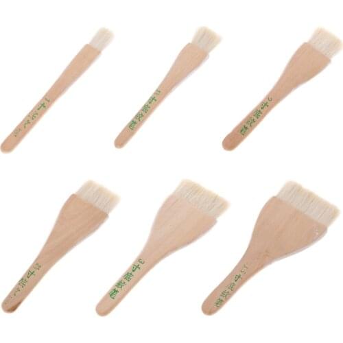 Goat Hair Handle Art Supplies Watercolor Acrylic Wood Oil Paint Brush Six Sizes Drop Ship