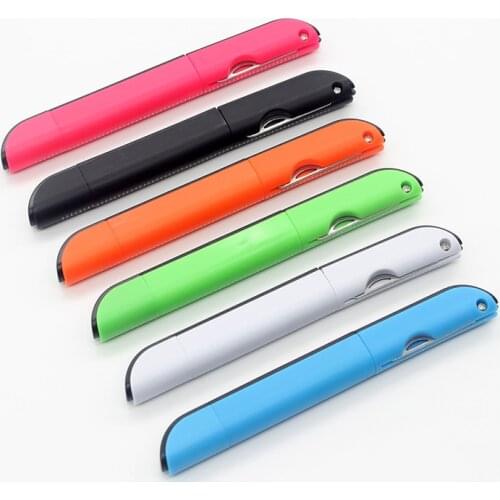 Creative Candy Color Multifunction Ballpoint Pen with Folding Scissors Knife Ruler Pens for Writing Office School Stationery
