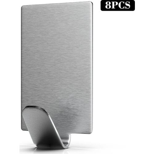 8PCS Stainless Steel Hook , Home Kitchen Wall Door ,Self Adhesive, Bathroom Door Hooks For Hanging ,Wall Hangers Hooks