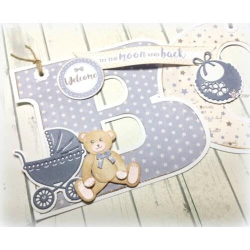 Mmao Crafts Metal Steel Cutting Dies New Baby carriage equipment Stencil For DIY Scrapbooking Paper/photo Cards Embossing Dies