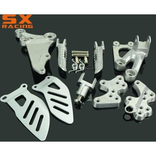 Motorcycle Silver Street Bike Front Foot Pegs Pedal Footrest For SUZUKI GSXR600 GSXR 600 GSXR750 GSXR 750 2006-2010