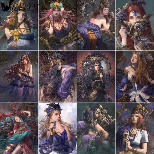 5D Anime Diamond Painting Girl Portrait Mosaic Kit Cross Stitch Embroidery Hand-Inlaid Wall Decoration Accessorie
