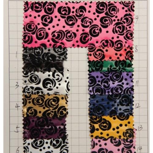 Wholesale faux PU leather Flocked flowers/ many colors synthetic leather fabric/ artificial leather material free shipping