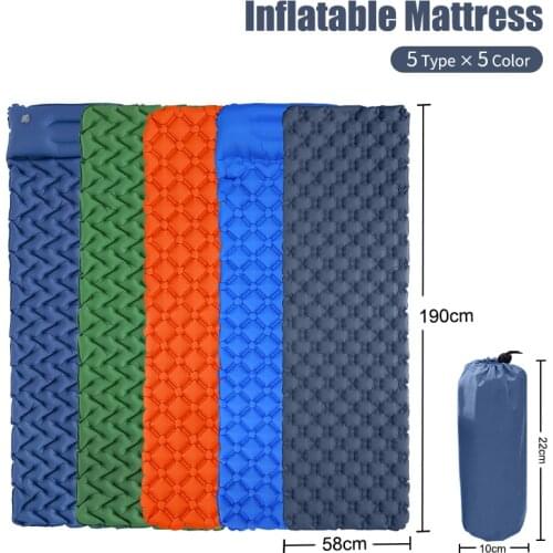 Outdoor Tent Inflatable Mattress Camping Mat Ultra-Light Portable Moisture-Proof Mat Single TPU Inflatable Mattress