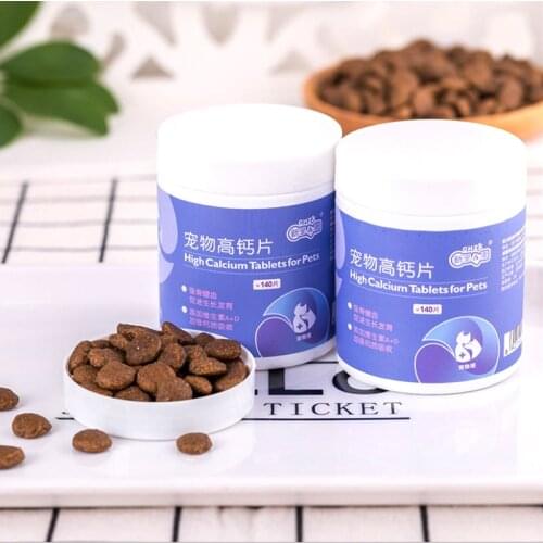 Pet Snacks High Calcium Tablets 140 Tablets Vitamins Postpartum Nutrition Supplements Puppy Big Dog Calcium Powder