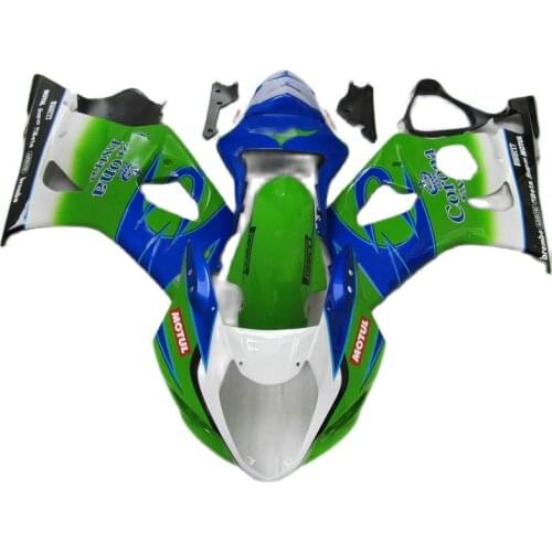 Plastic Fairings for SUZUKI GSXR1000 2003 2004 Green Blue White Injection molding fairing kit GSXR 1000 K3 K4 PN240