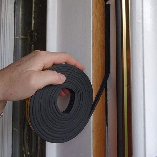 5M Self-Adhesive Seal Strip Drought Excluder Door Window Seal Strip Soundproofing Collision Avoidance Roll Foam Decorative Films