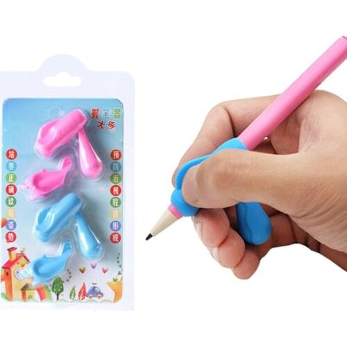 Silicone Pencil Holder Orthosis Children Learning Grip Practice Corrector, Student Pen Writing Aid Grip Stationery Supplies
