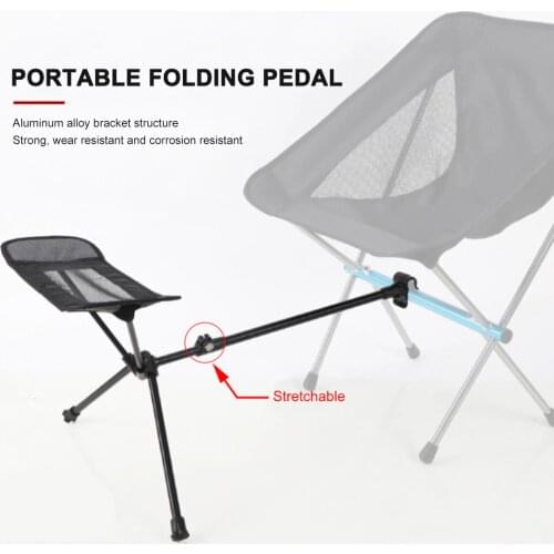 Camping Chair Footrest Portable Connectable Rest Backpack Beach Fishing Outdoor Chairs Folding Telescoping Leg Stool Chair