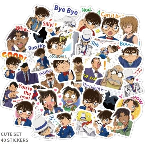 TD ZW 40pcs/Lot Anime Sticker Detective Conan Cute sticker Scrapbooking Stickers /decorative sticker /DIY craft photo albums