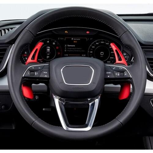 For Audi SQ5 Q3 Q5 Q7 A3 A4 A5 S3 S5 2017 2018 SLINE Quattro Car Steering Wheel Shift Paddle Extender Quick Shift Aluminum Alloy