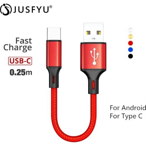25cm USB Charge Data Cable For iphone 11 MAX XR 8 7 6Plus Charging Cables For Huawei xiaomi Type C cable Mini Short Charger Line