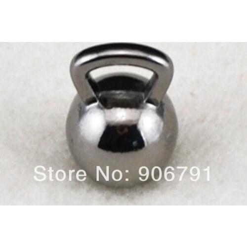 High quality Plated Gun Black or antique silver dumbbell Pendant Charms sports Jewelry