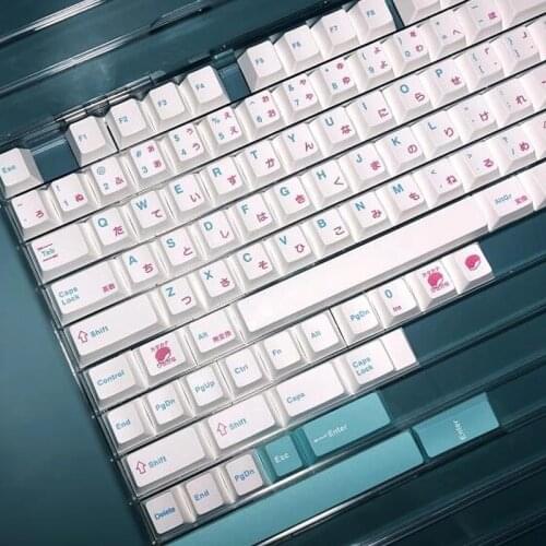 Cherry Profile Japanese Sublimation PBT Keycap For 64 68 84 96 980 F12 MX Switches Keyboard 1set/129key