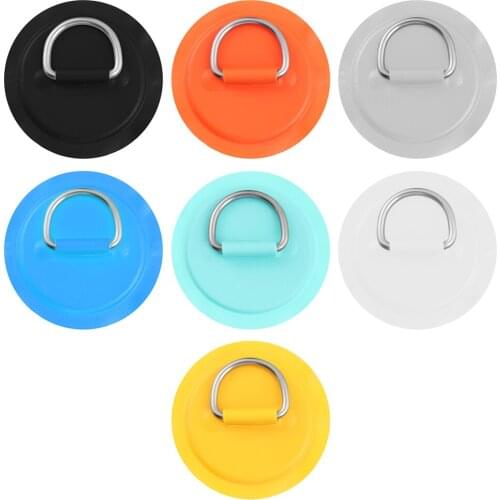 1PC Surfboard Dinghy Boat PVC Patch With Stainless Steel D Ring Pad/Patch Inflatable Boat Patch Deck Rigging Sup Bungee Rope Kit