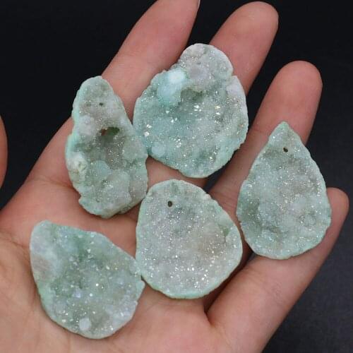 1Pcs Natural Agates Quartz Pendant Charms Irregular Cluster Crystal Points Pendants For Jewelry Making DIY Necklace Earring
