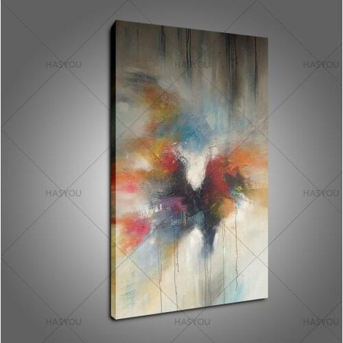 100% Handpainted High Quality Abstract Wall Art Canvas Oil Painting colorful abstract Oil Painting for Living Room office decor