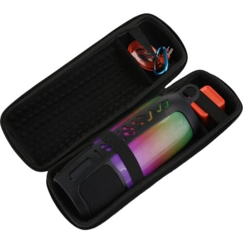 2 In 1 Hard Eva Carry Zipper Storage Box Bag+ Soft Silicone Case For Jbl Pulse 3 Bluetooth Speaker For Jbl Pulse 3(full black an