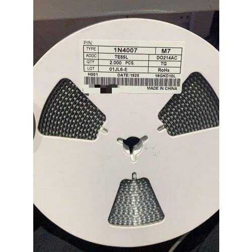 2000pcs/lot 1N4007 SMD diodes SMD IN4007 1000V 1A M7 SMA DO-214AC SMD 100% NEW Original free shipping
