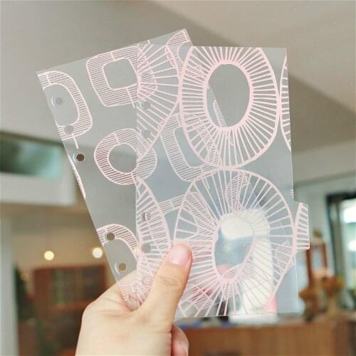 5pcs A5/A6 Inner Pages Organizer Pink Notebook Index Paper Separator Pages Stationary 6 Holes Index Pages Loose Spiral Dividers