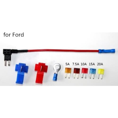 1 SET Car MICRO 2 Fuse Adapter Add-a-circuit Electric Appliance Car Blade Fuse Holder for Ford 7.5A 10A 15A 20A
