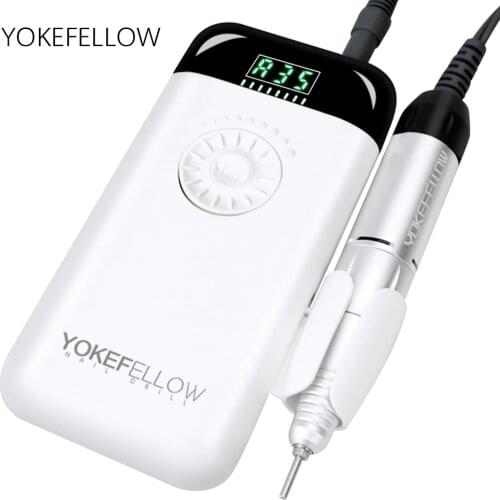 35000RPM Nail Drill Machine Portable Rechargeable Electric Manicure Nail File For Acrylic Diamond Nail E-File With Power Display