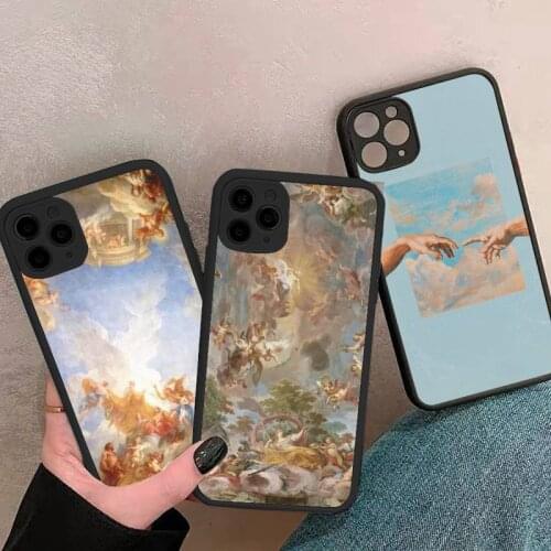 Palace of versailles Adam Art Phone Case For iphone 12 11 8 7 plus mini x xs xr pro max matte transparent cover