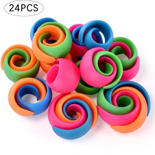 24PCS Ilicone Sewing Thread Holders Bobbin Clips Silicone Thread Spool Huggers Sewing Supplies Clamps Set Accessories Tools