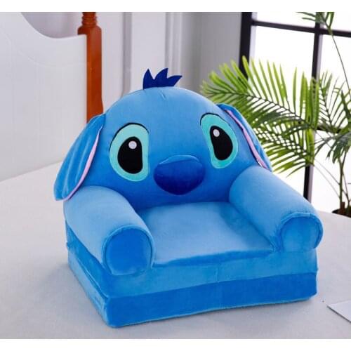 Childrens Plush Stuffed Sofa Safety Chair Disney Creative Mickey Minnie Mouse Crown Stitch Infant Baby Toddler Stuff Chair Sofa