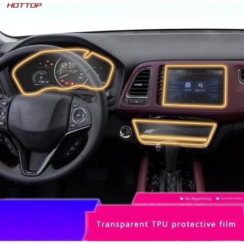 For Honda Vezel HRV 2019 2020 Car Film Interior Air Conditioner Liquid Crystal Dashboard Navigation Screen TPU Protective Film