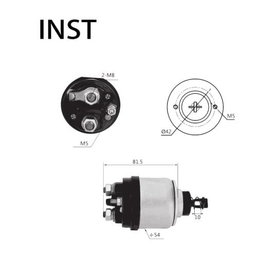 ELECTROMAGNETIC SWTICH SOLENOID FOR 12V 2.2KW 42.3708000-11 2754