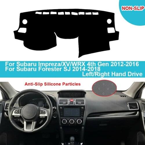 Flannel Suede Polyester Car Dashboard Cover For Subaru Impreza XV WRX 2012-2016 Forester SJ 2014-2018 Dashmat Carpet Cape