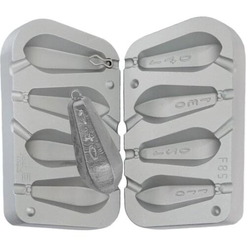 Fishing Sinker Mould Stampo Piombo Torpedo Gr.110-120-130-140 + 50 Loops Gratuiti Surfcasting Carpfishing Sea Fishing Boat Fis