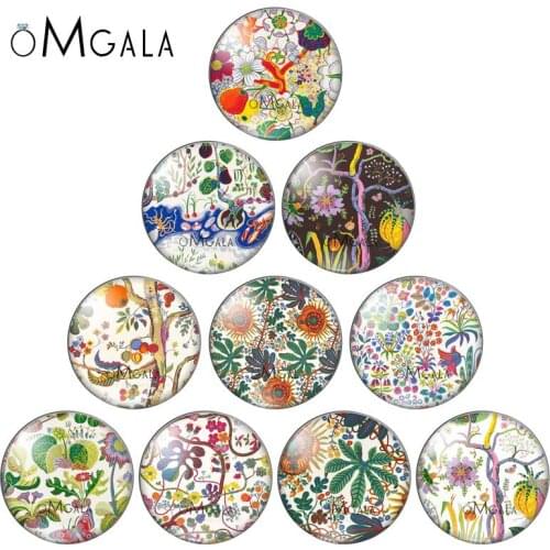 Art Oil Painting Colorful Patterns 12mm 14mm 18mm 20mm 25mm 30mm Photo round glass cabochon demo flatback Jewelry DIY Makings