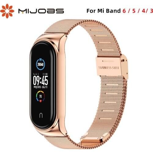 Strap for Mi Band 6 Metal Milanese Bracelet for Mi Band 5 4 Wristband Stainless Steel for Mi Band 3 Strap For Xiaomi Miband 6