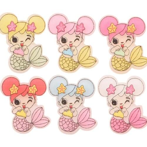 420PCS Mini 0.8inch Resin Mermaid Accessories Girls Hair Accessories Pen decoration DIY Supplies for Hair rope Barrettes