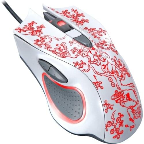 XQ 2400 dpi Professional Gaming Mouse Ergonomic Optical Wired Mouse 6buttons Computer Mouse for DOTA for LOL Game