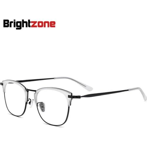 Brightzone High End Acetate Metal Clear Glasses Frame Men Women Square Spectacle Frame Gozluk Oculos De Grau Eyeglasses Gafas