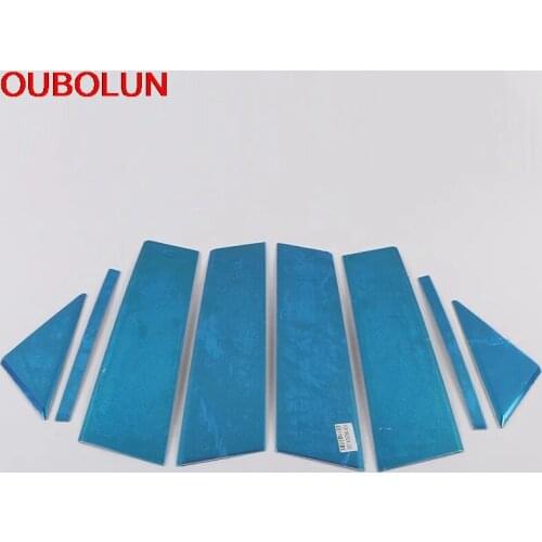 OUBOLUN For Mazda 3 M3 Axela 2019 2020 Middle Window Column Pillar Cap Decoration Cover Trim Exterior Accessories StainlessSteel