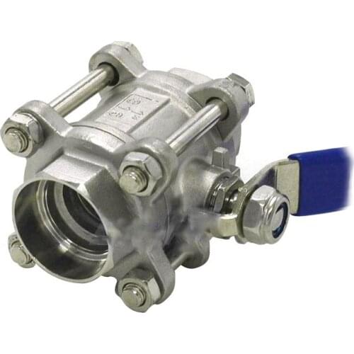 Q61F-16P stainless steel 304 three-piece socket welding ball valve heavy ball valve 1/2" 3/4" 1"