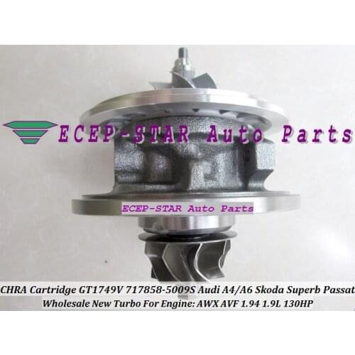 Turbo Cartridge CHRA Core GT1749 717858-0001 717858-0002 717858-0003 717858-0004 038145702N For Audi A4 A6 VW AWX AVF BLB 1.9L