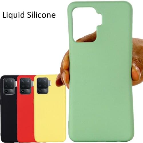 Liquid Silicone Case For OPPO Reno5 F Reno 5F Soft Gel Rubber Protector Matte Cover For Reno5 Lite Reno 5 Lite