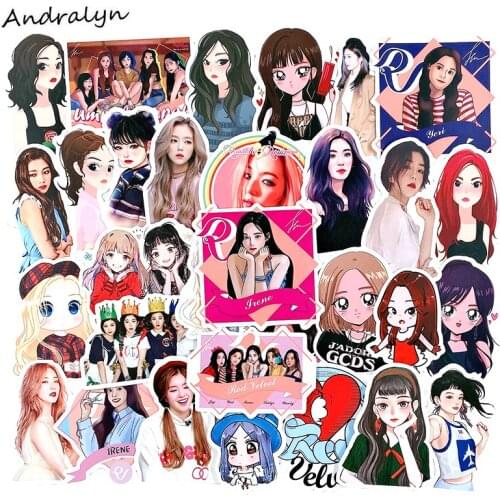 10/50Pcs Red Velvet Korea Team Stickers For Luggage Motorcycle Skateboard Bicycle Laptop Suitcase Guitar Car Helmet Sticker