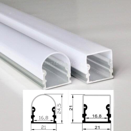 20m (20pcs) a lot, 1m per piece, AP2114 aluminum profile for led light bar with milky diffuse cover