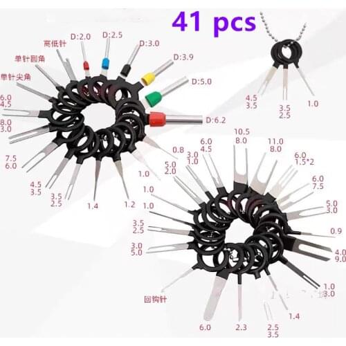 41pcs 26Pcs 36Pcs Automotive Plug Terminal Remove Tool Set Key Pin Car Electrical Wire Crimp Connector Extractor Kit Accessories
