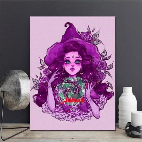 Fantasy Art 5D Square/round Diy Diamond Embroidery Princess Full Mosaic pattern Diamond Painting Kit Witch Girl