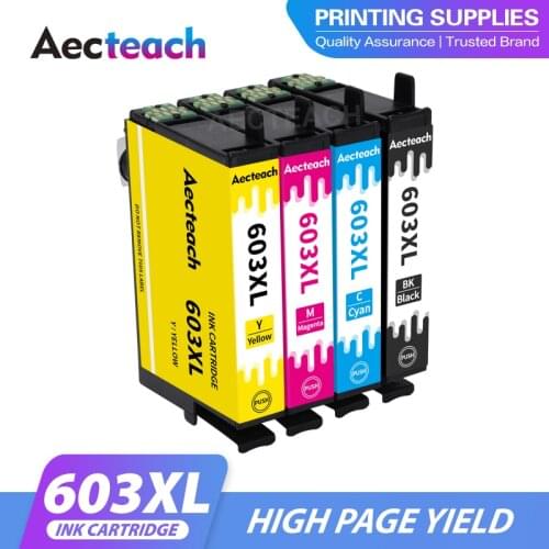 Aecteach new 603xl T603 E603 Compatible for Epson Ink Cartridge XP2100 XP2105 XP3100 XP3105 XP4100 XP4105 WF-2810DWF 2830D