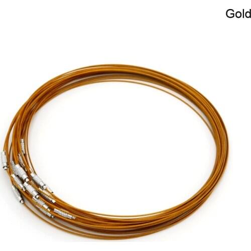 Free Shipping 100pcs/lot Gold Stainless Steel Necklace Wire Cord For Craft Jewelry Making Favor Necklace DIY Chain Cords 18inch