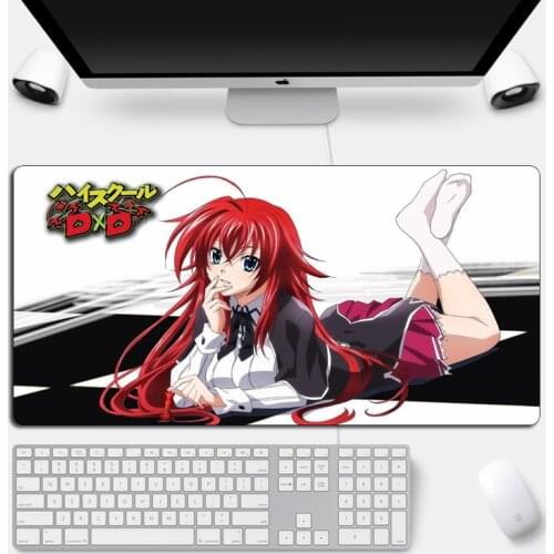 Large High School DXD Mouse Pad 60x30cm Anime Otaku Sexy Girl Gaming Mousepad XXL Locking Edge Rubber Durable Computer Desk Mat